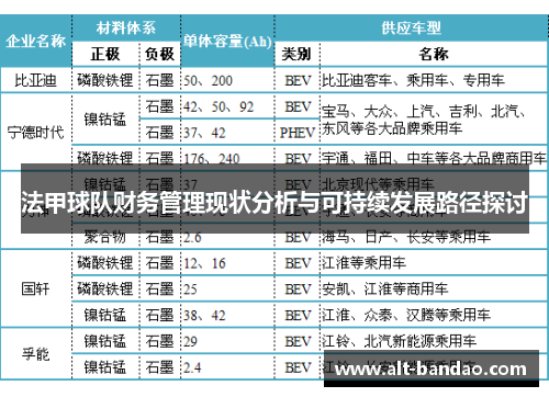 法甲球队财务管理现状分析与可持续发展路径探讨