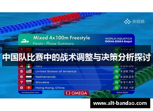 中国队比赛中的战术调整与决策分析探讨