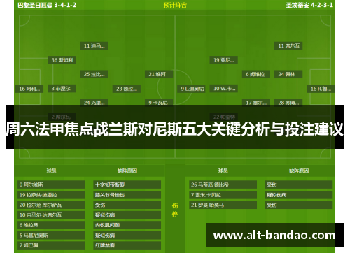 周六法甲焦点战兰斯对尼斯五大关键分析与投注建议